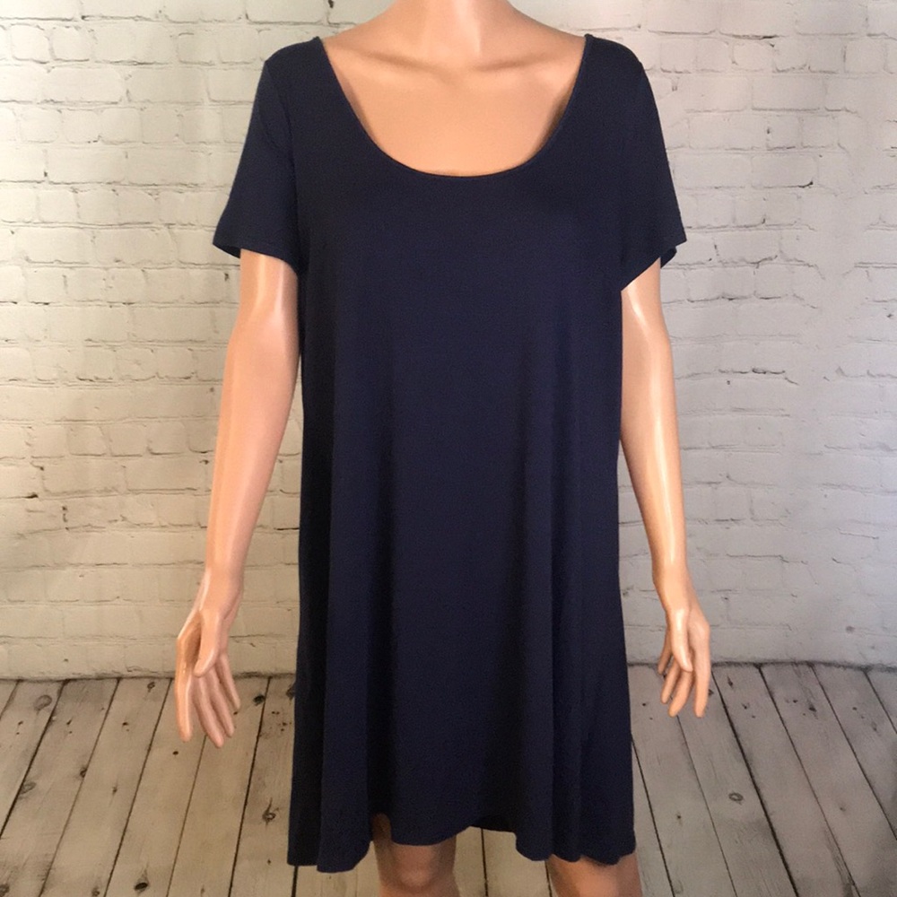 Charlotte Russe navy blue dress size 2X NWT comfy stretch
